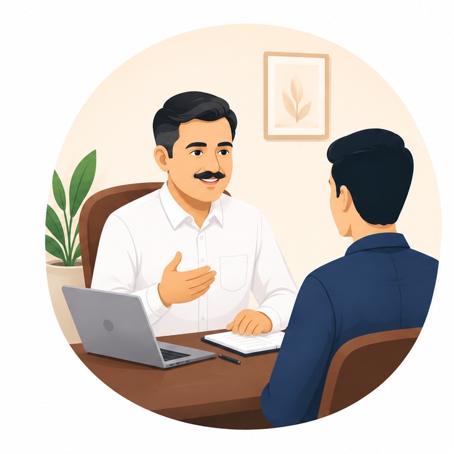 A client in a personalised consultation session